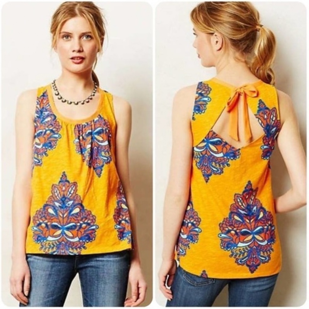 Anthropologie AKEMI + KIN Floral Rosae Tank Top, Sz S